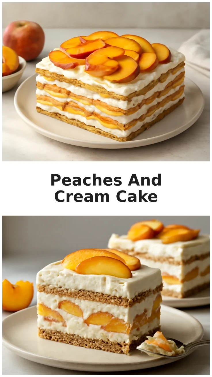 Fresh Peaches And Cream Icebox Cake 3 Fresh Peaches And Cream Icebox Cake Recipe for Summer Gatherings