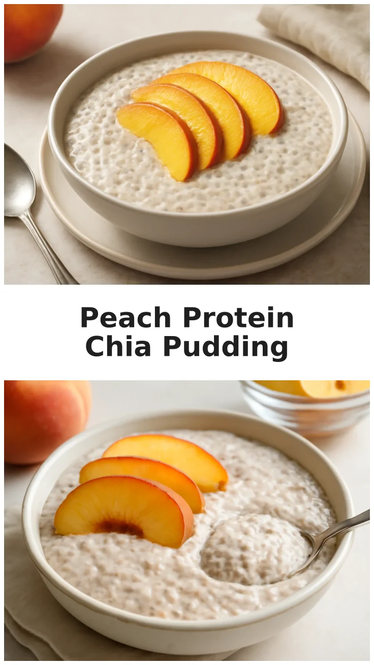 Fresh Peach Protein Chia Pudding for an easy breakfast 3 Fresh Peach Protein Chia Pudding for a Healthy Breakfast