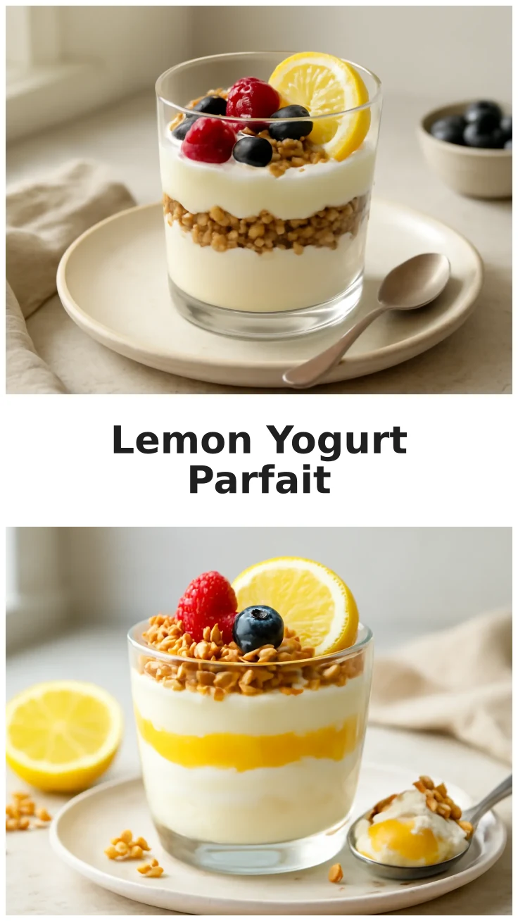 Creamy High Protein Lemon Yogurt Parfait for meal prep 3 Creamy High Protein Lemon Yogurt Parfait for Meal Prep