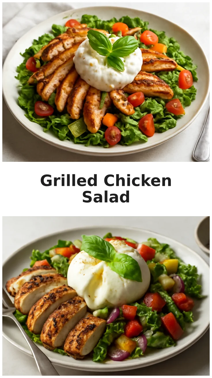 Flavorful Grilled Chicken Burrata Salad with basil and balsamic glaze 3 Flavorful Grilled Chicken Burrata Salad with Basil and Balsamic Glaze