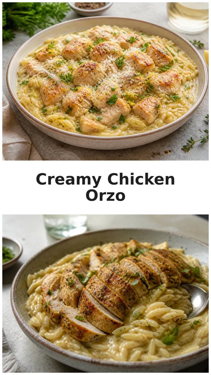 Creamy Lemon Garlic Chicken Orzo for Quick Weeknight Dinners Creamy Lemon Garlic Chicken Orzo for Quick Weeknight Dinners