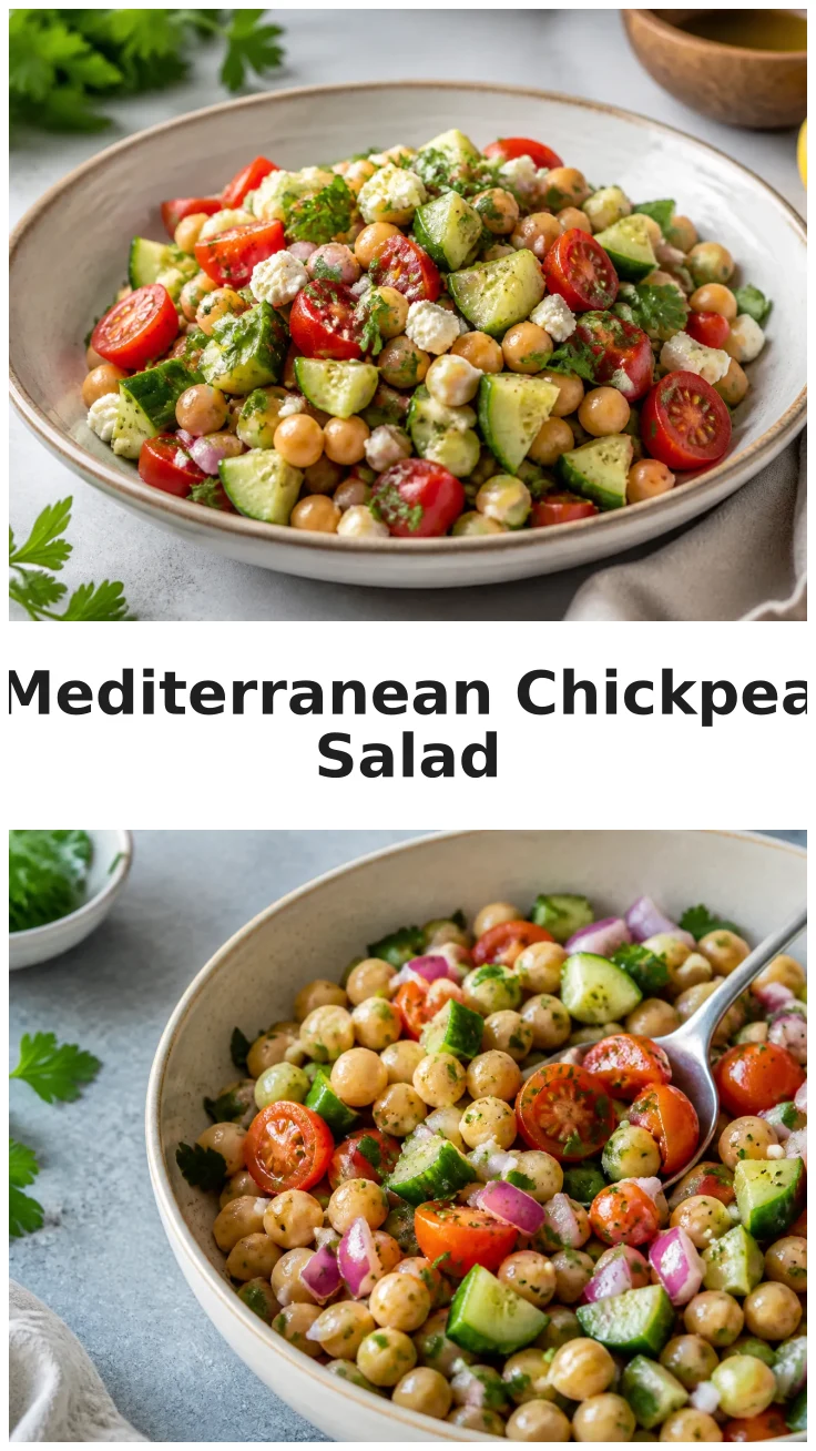 Flavorful High Protein Mediterranean Chickpea Salad for Meal Prep Flavorful High Protein Mediterranean Chickpea Salad for Meal Prep