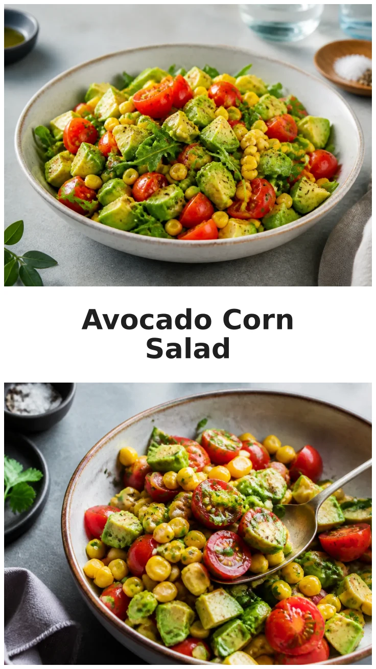 Colorful Avocado Corn Tomato Salad with Summer Flavors Colorful Avocado Corn Tomato Salad with Summer Flavors