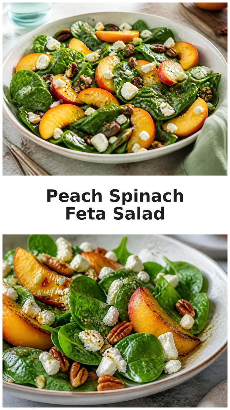 Refreshing Peach Spinach Feta Salad for Summer Gatherings Refreshing Peach Spinach Feta Salad for Summer Gatherings