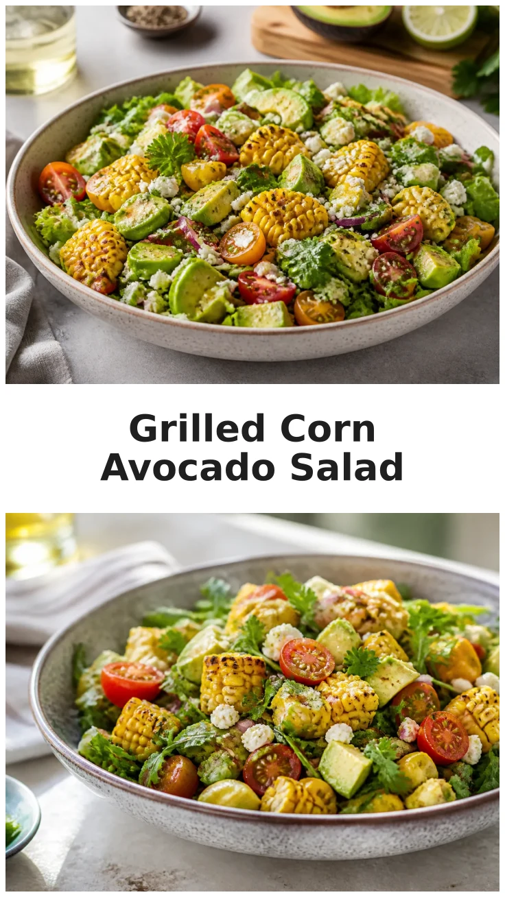 Colorful Grilled Corn Avocado Salad for Bright Summer Days Colorful Grilled Corn Avocado Salad for Bright Summer Days