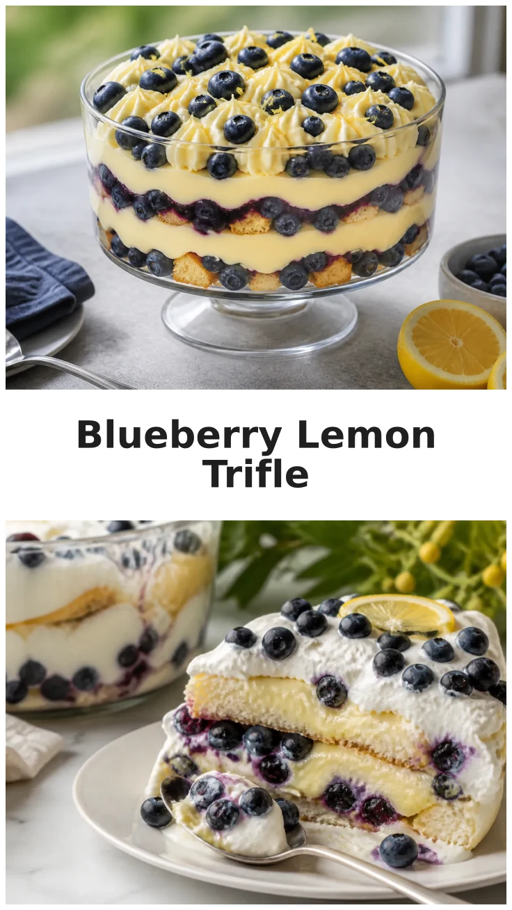 Creamy Blueberry Lemon Cream Trifle for Summer Gatherings Creamy Blueberry Lemon Cream Trifle for Summer Gatherings