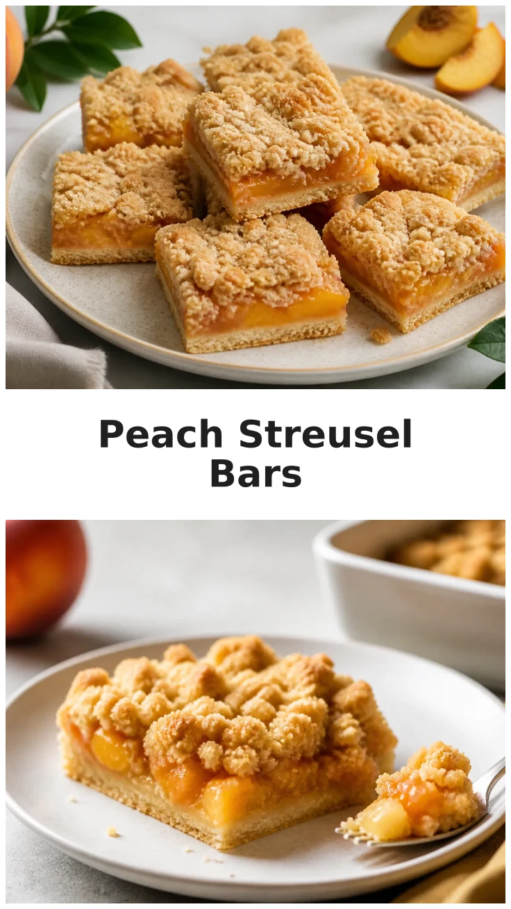 Golden Peach Streusel Bars for Summer Baking Delight Golden Peach Streusel Bars for Summer Baking Delight