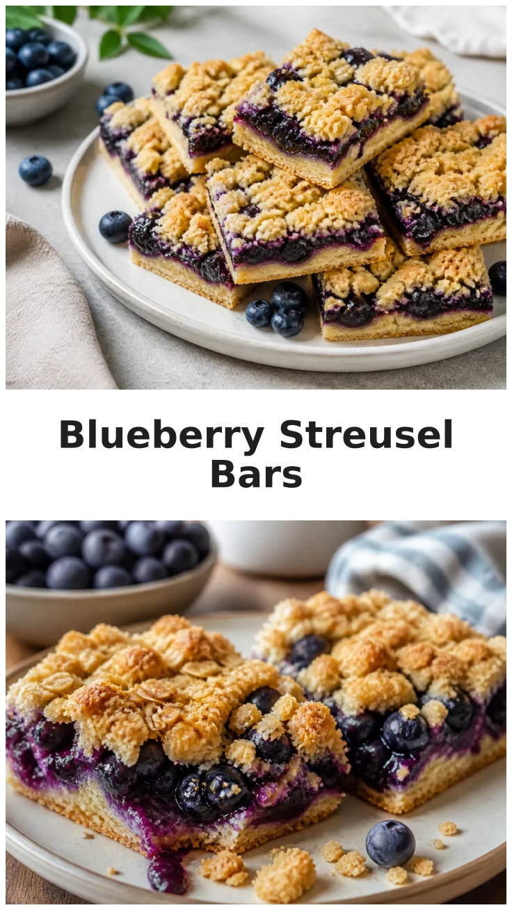 Delicious Sweet Blueberry Streusel Bars with Golden Crumb Topping Delicious Sweet Blueberry Streusel Bars with Golden Crumb Topping