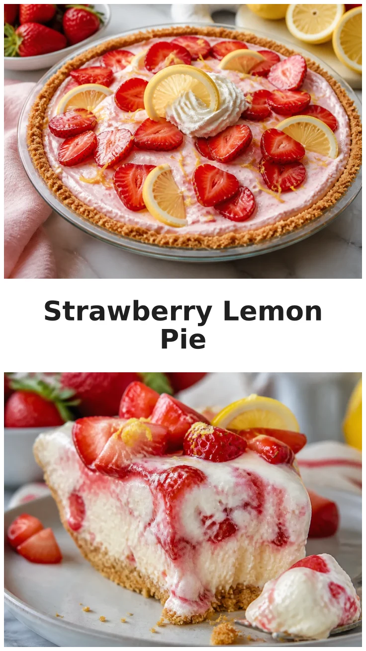 Creamy Strawberry Lemon Icebox Pie for Summer Gatherings Creamy Strawberry Lemon Icebox Pie for Summer Gatherings
