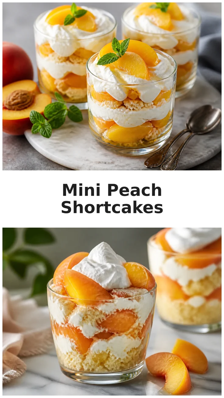 Creamy Mini Peach Shortcake Dessert Cups for Summer Gatherings Creamy Mini Peach Shortcake Dessert Cups for Summer Gatherings