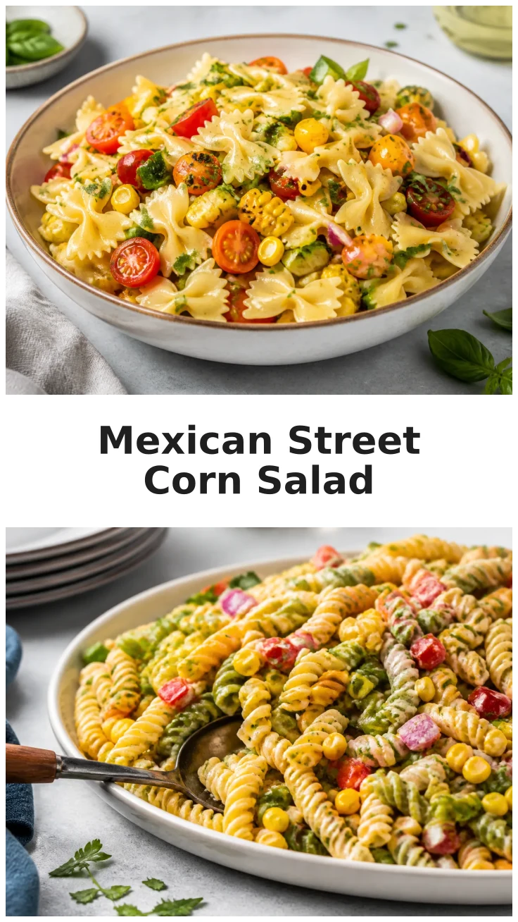 Colorful Mexican Street Corn Pasta Salad Bowl for Your Next Cookout Colorful Mexican Street Corn Pasta Salad Bowl for Your Next Cookout
