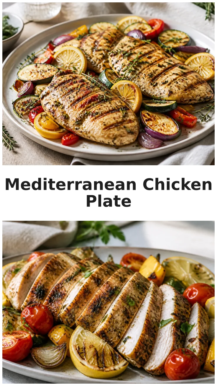 Fresh Mediterranean Lemon Herb Chicken Plate Recipe Fresh Mediterranean Lemon Herb Chicken Plate Recipe