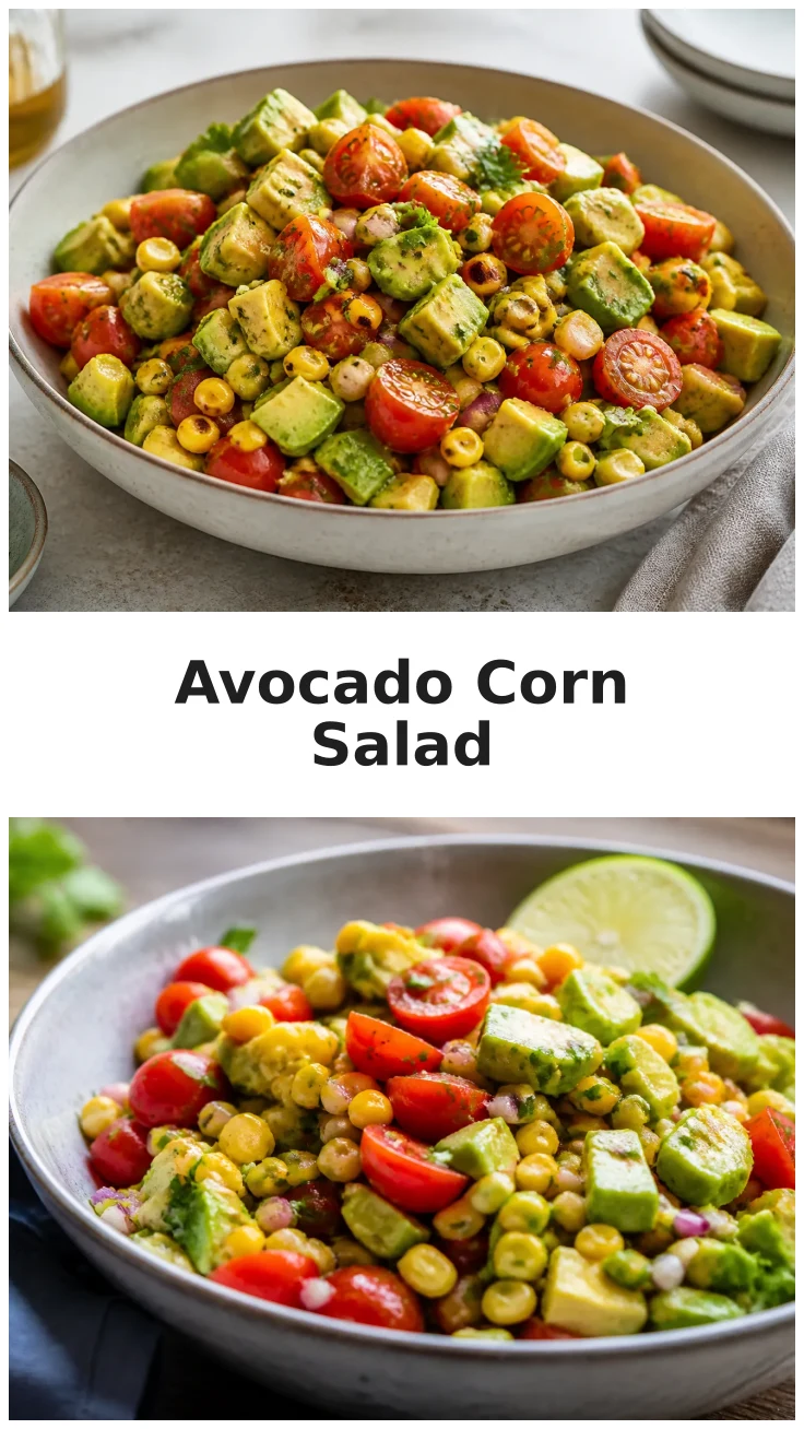 Colorful Avocado Corn Salad with Juicy Tomatoes Recipe Colorful Avocado Corn Salad with Juicy Tomatoes Recipe