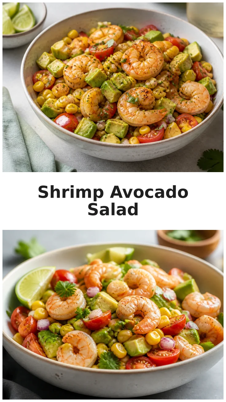 Colorful Shrimp Avocado Corn Salad Bowl for Fresh Flavors Colorful Shrimp Avocado Corn Salad Bowl for Fresh Flavors