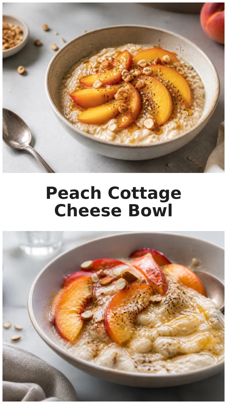Creamy Peach Cottage Cheese Breakfast Bowl Recipe Creamy Peach Cottage Cheese Breakfast Bowl Recipe