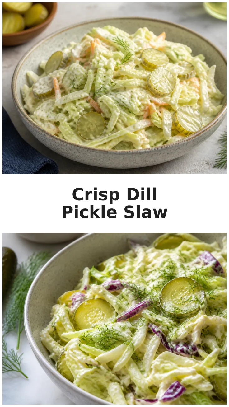 Crisp Dill Pickle Coleslaw for Summer Gatherings Crisp Dill Pickle Coleslaw for Summer Gatherings