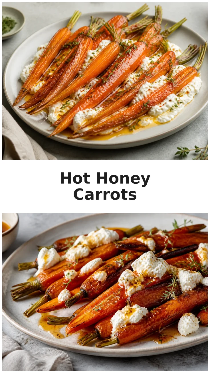 Golden Hot Honey Roasted Carrots with Whipped Feta Recipe Golden Hot Honey Roasted Carrots with Whipped Feta Recipe
