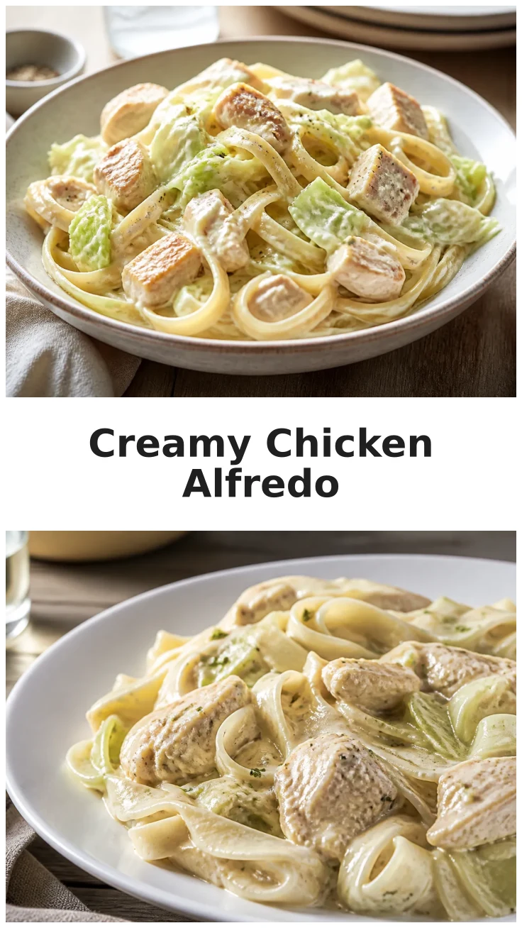 Creamy Chicken Cabbage Alfredo for Dinner Creamy Chicken Cabbage Alfredo for Dinner