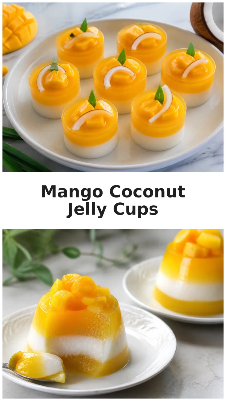 Refreshing Mango Coconut Agar Jelly Cups Recipe for Summer Treats Refreshing Mango Coconut Agar Jelly Cups Recipe for Summer Treats