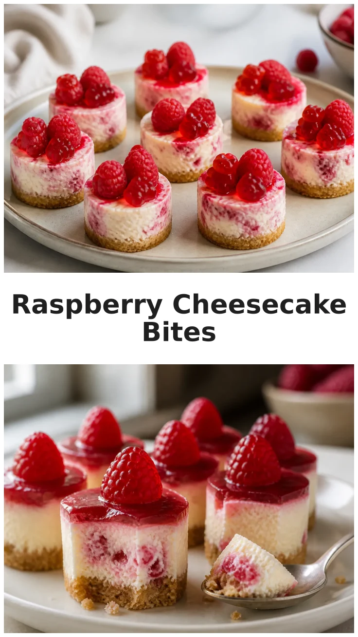 Creamy Raspberry Gummy Cheesecake Bites Recipe Creamy Raspberry Gummy Cheesecake Bites Recipe
