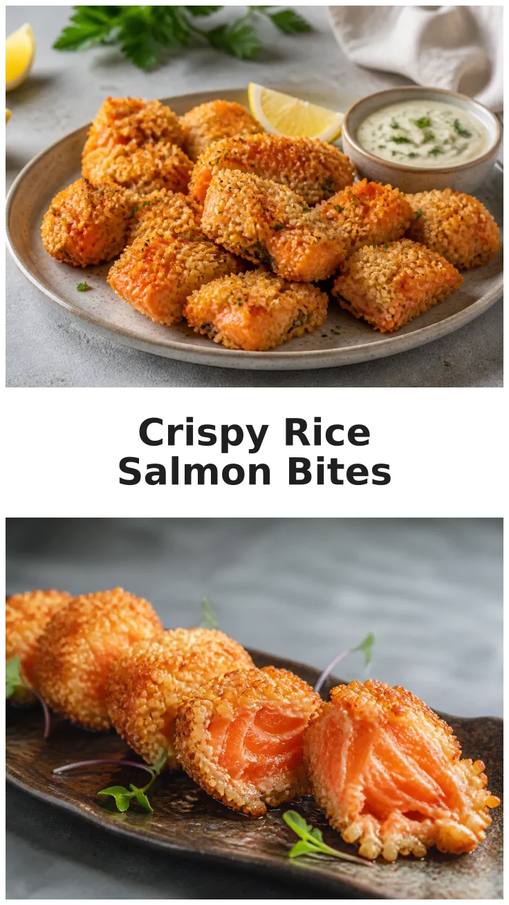 Crispy Air Fryer Crispy Rice Salmon Bites Recipe Crispy Air Fryer Crispy Rice Salmon Bites Recipe