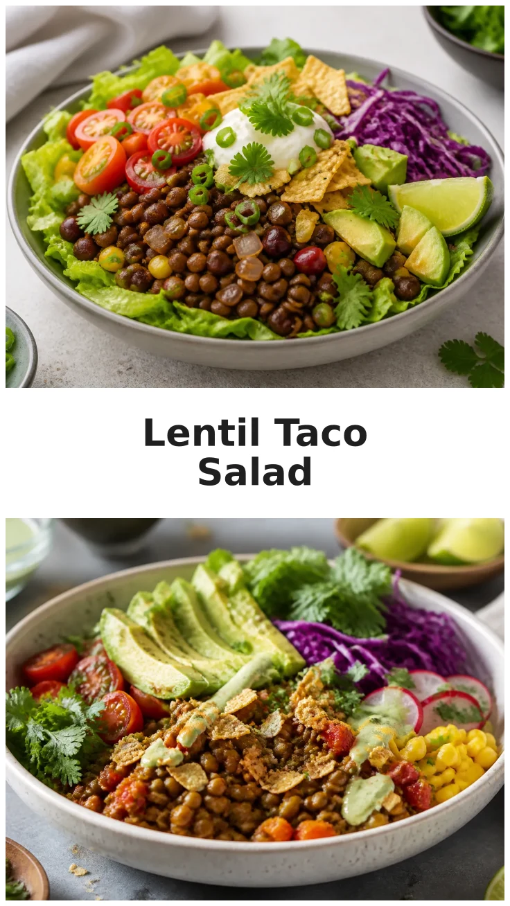 Fresh Lentil Taco Salad Bowls for a Healthy Meal Fresh Lentil Taco Salad Bowls for a Healthy Meal
