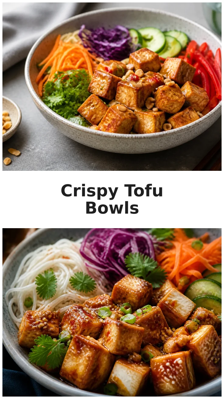 Crispy Tofu Peanut Bowls for a Healthy Dinner Crispy Tofu Peanut Bowls for a Healthy Dinner