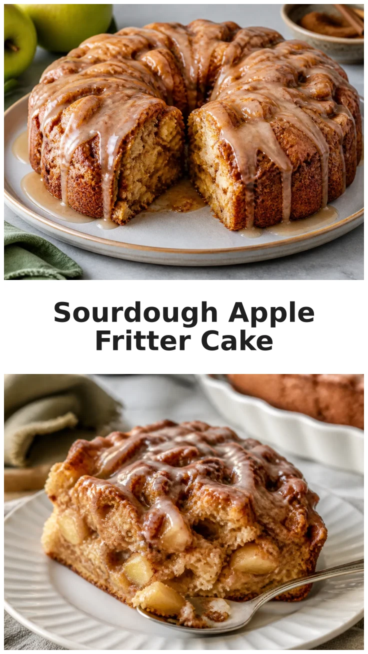 Cozy Sourdough Discard Apple Fritter Cake Recipe Cozy Sourdough Discard Apple Fritter Cake Recipe