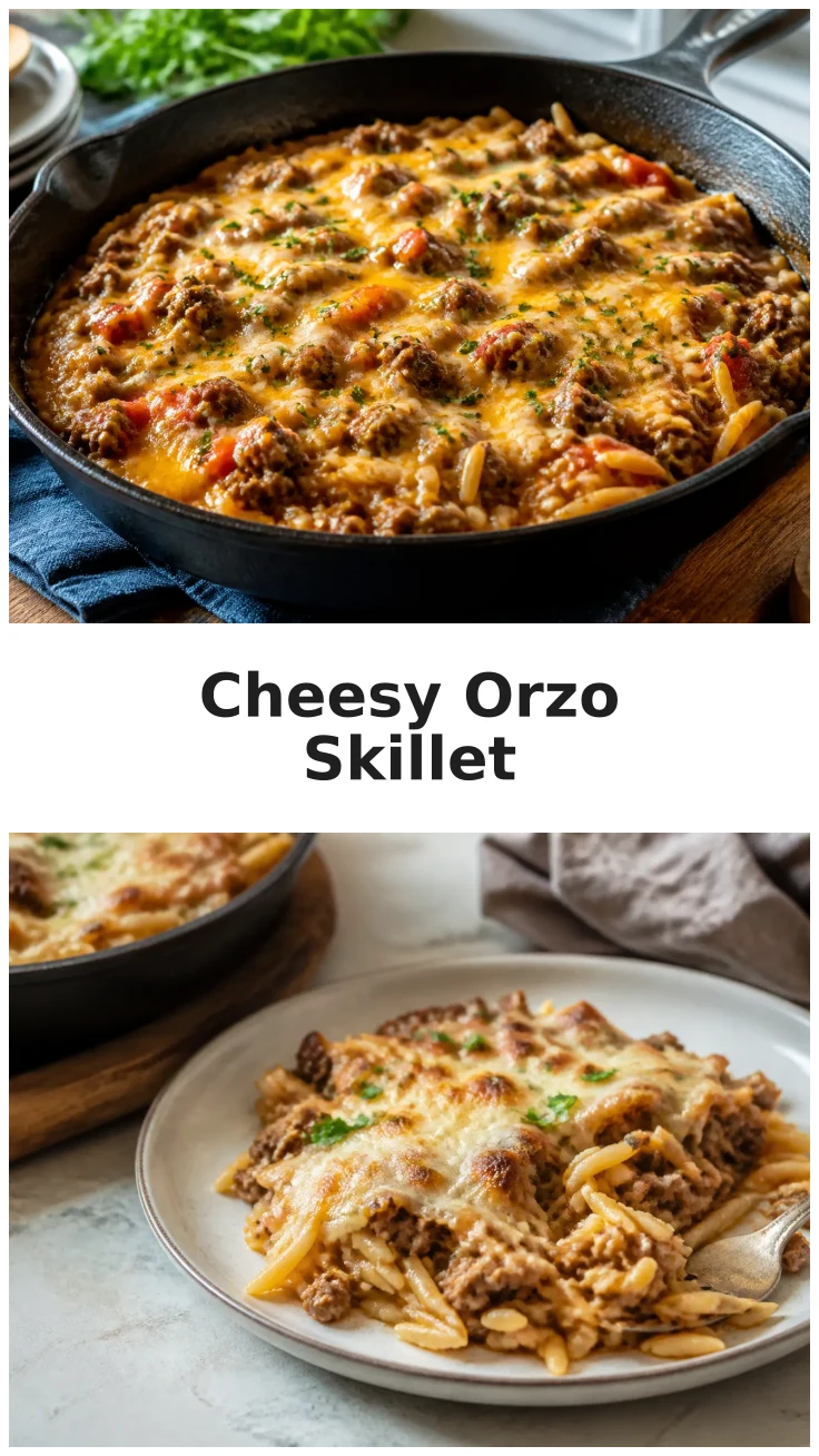 Cheesy Cheeseburger Orzo Skillet for Comforting Family Dinners Cheesy Cheeseburger Orzo Skillet for Comforting Family Dinners