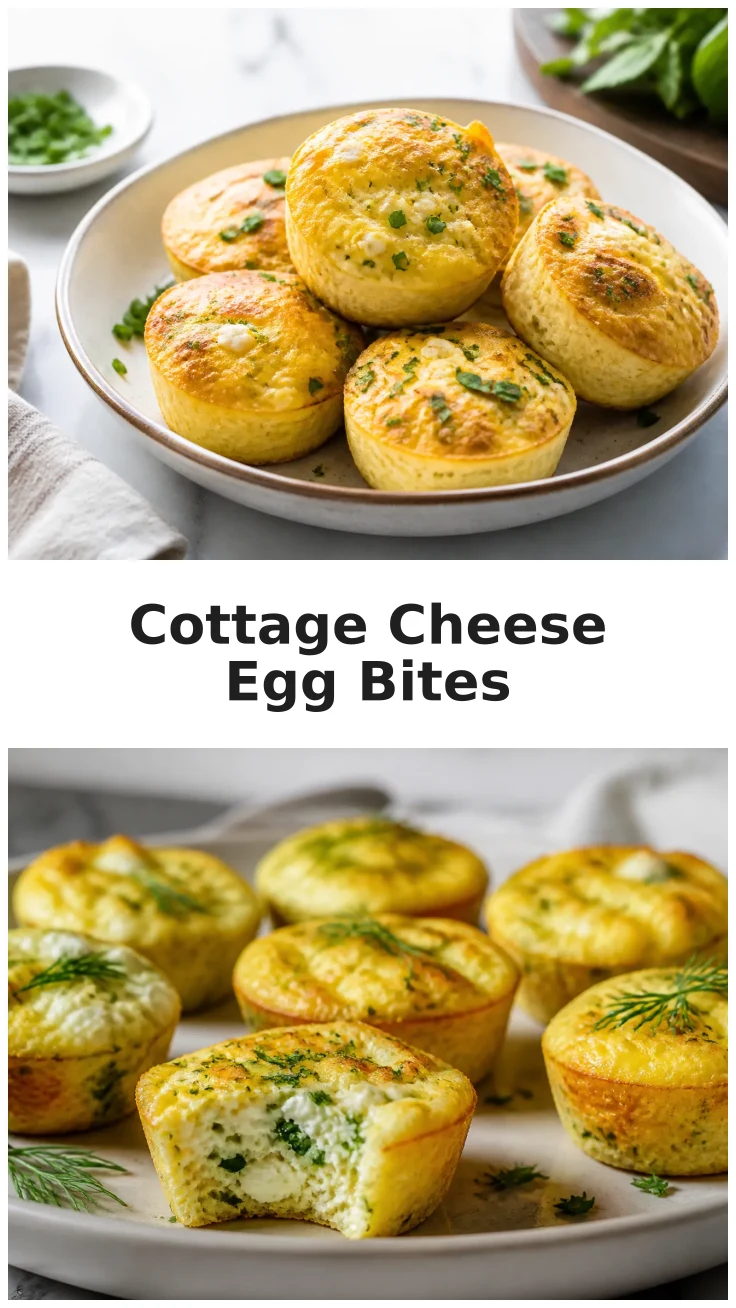 Golden High Protein Cottage Cheese Egg Bites for Breakfast Golden High Protein Cottage Cheese Egg Bites for Breakfast