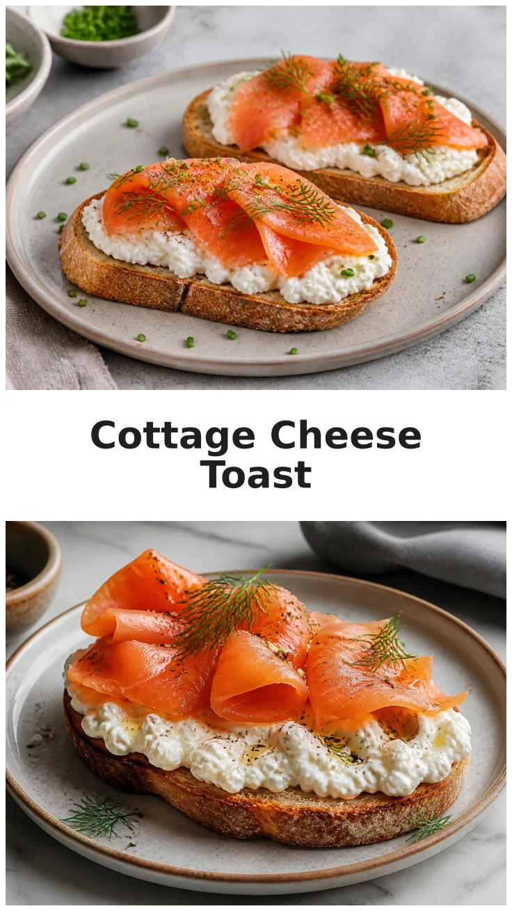 Creamy Cottage Cheese Toast with Smoked Salmon Recipe Creamy Cottage Cheese Toast with Smoked Salmon Recipe