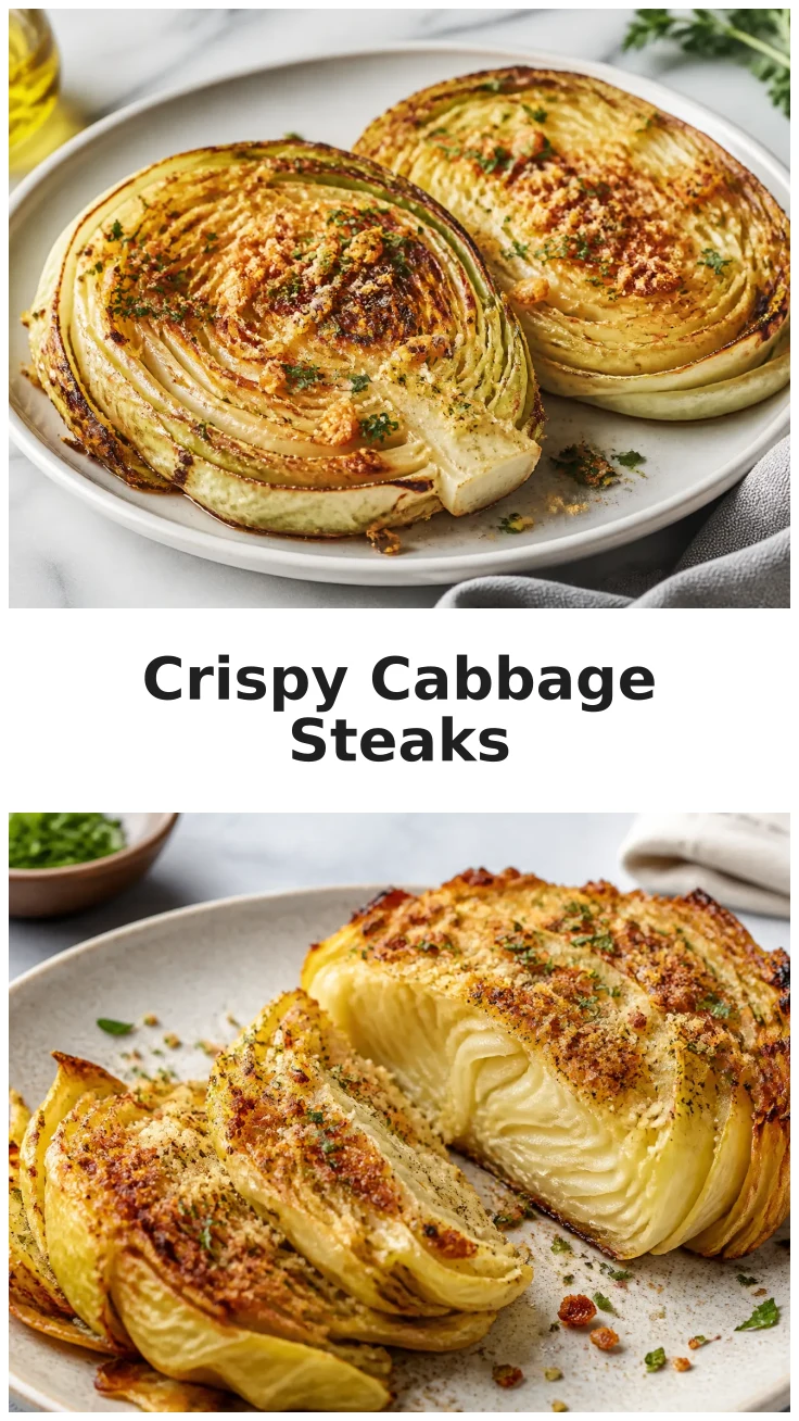 Golden Garlic Parmesan Air Fryer Cabbage Steaks Recipe Golden Garlic Parmesan Air Fryer Cabbage Steaks Recipe