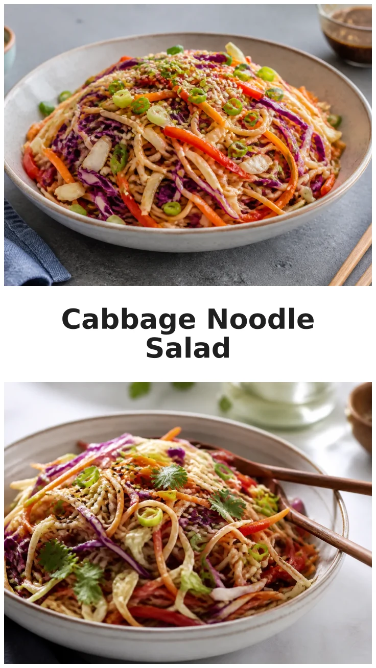 Crunchy Asian Cabbage Noodle Salad with Sesame Ginger Dressing Crunchy Asian Cabbage Noodle Salad with Sesame Ginger Dressing