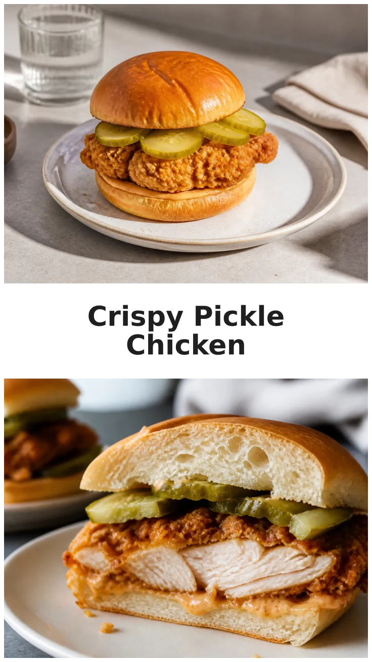 Golden Crispy Pickle Chicken Sandwich Recipe for Dinner
