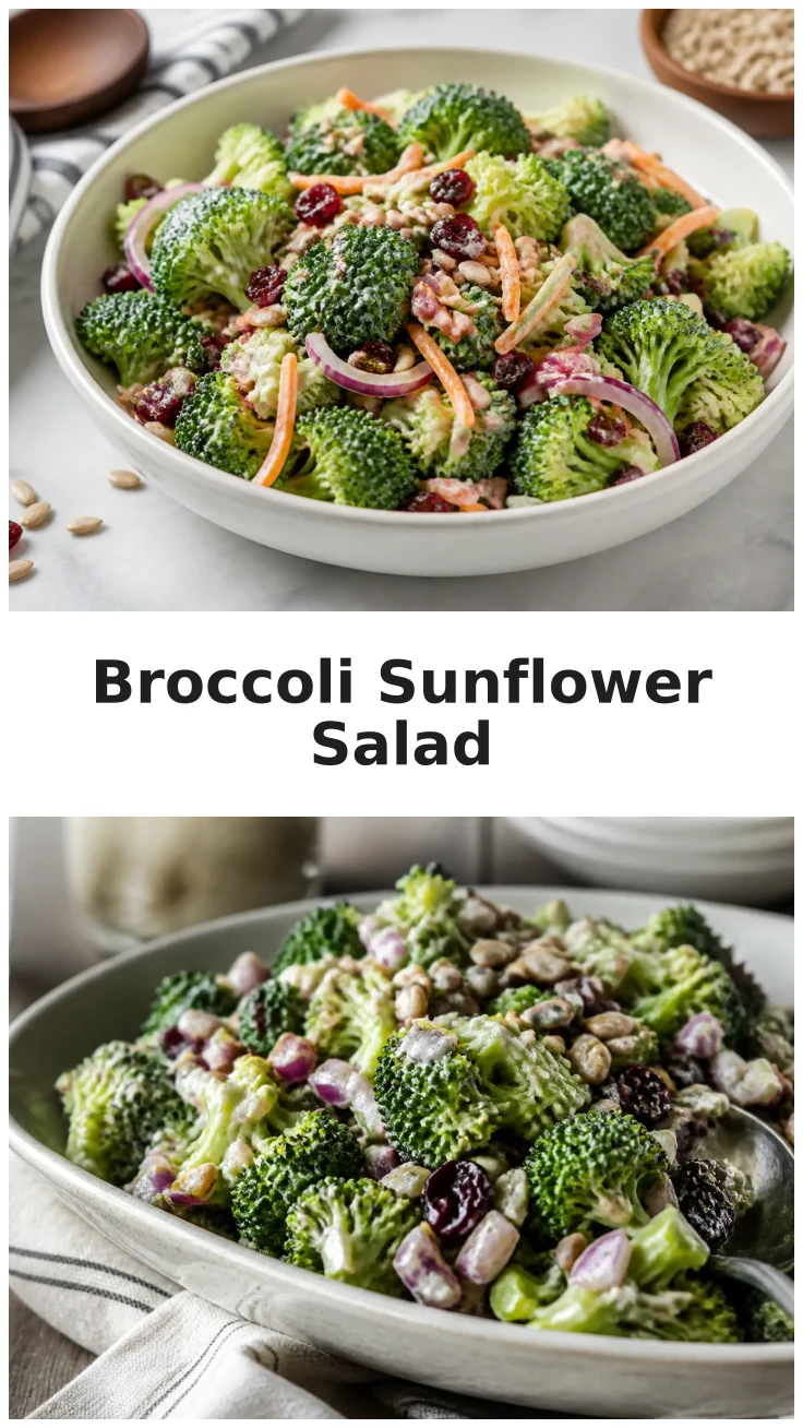 Crisp Crunchy Broccoli Sunflower Salad Recipe for Fresh Flavor