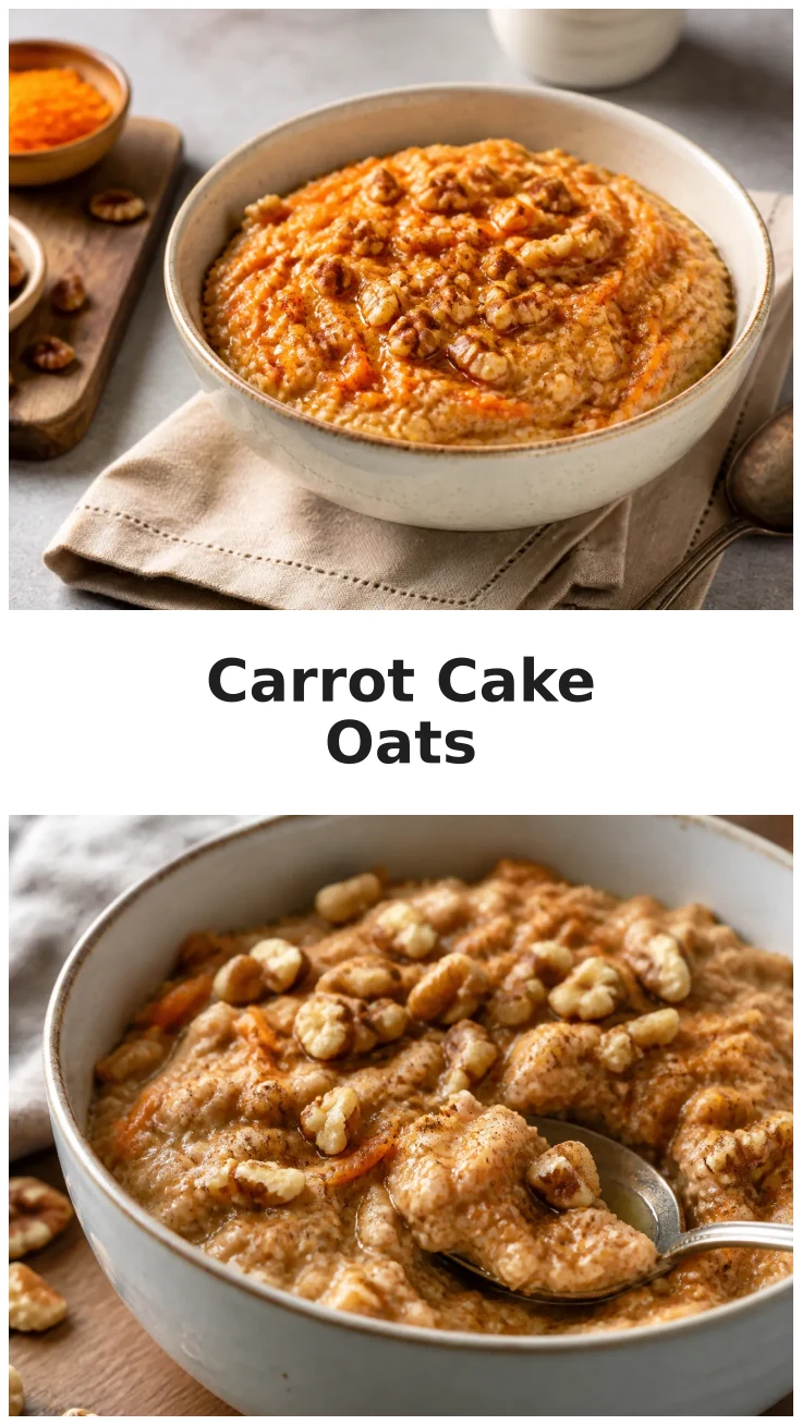 Cozy High Protein Carrot Cake Oats for Breakfast Cozy High Protein Carrot Cake Oats for Breakfast