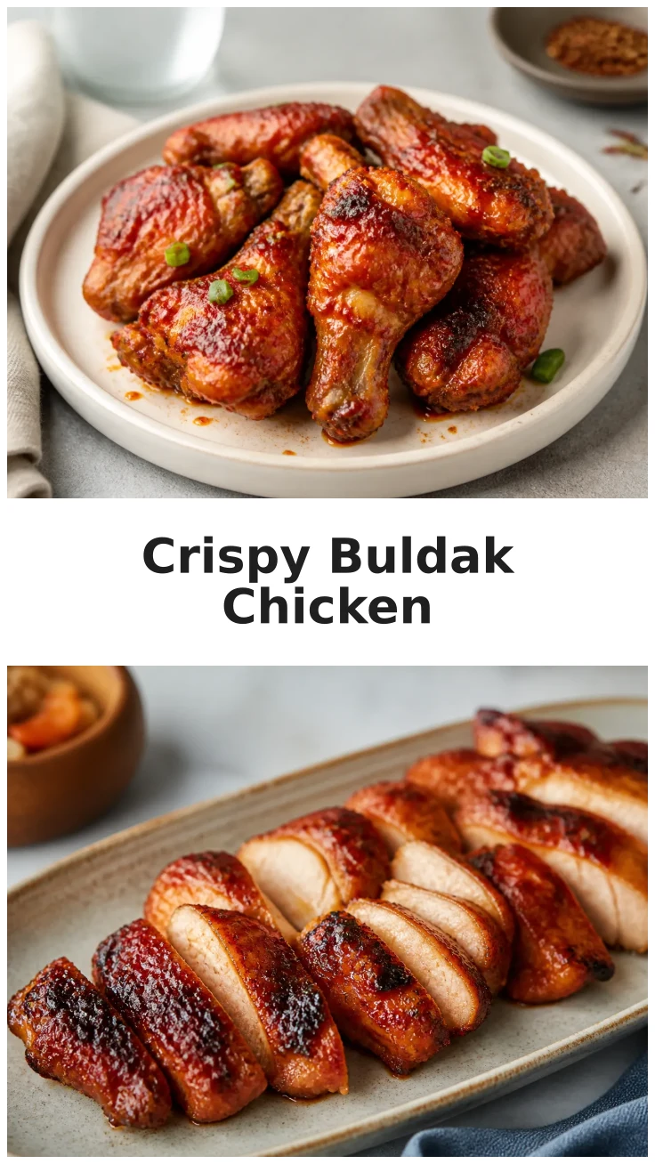 Fiery Crispy Buldak Air Fryer Chicken Recipe