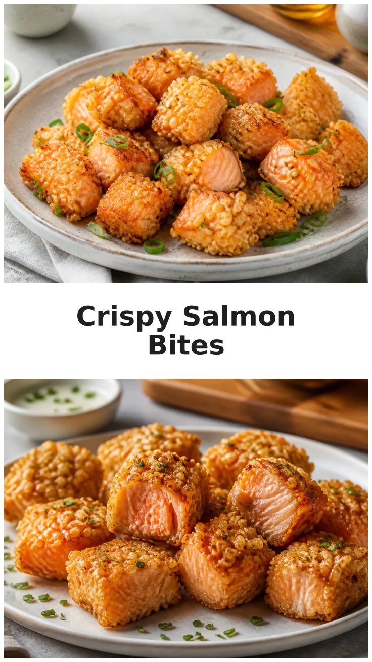 Golden Crispy Rice Salmon Bites Recipe Golden Crispy Rice Salmon Bites Recipe