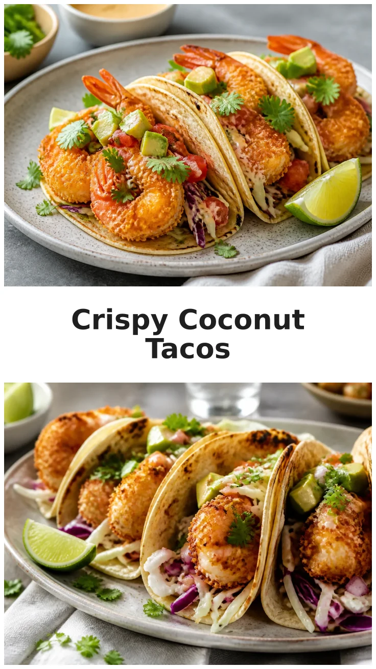Golden Crispy Coconut Shrimp Tacos for Dinner Golden Crispy Coconut Shrimp Tacos for Dinner