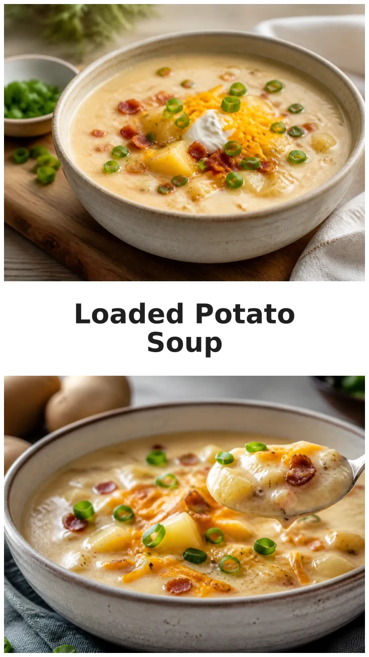 Rich Cheesy Loaded Potato Soup Recipe for Comforting Meals