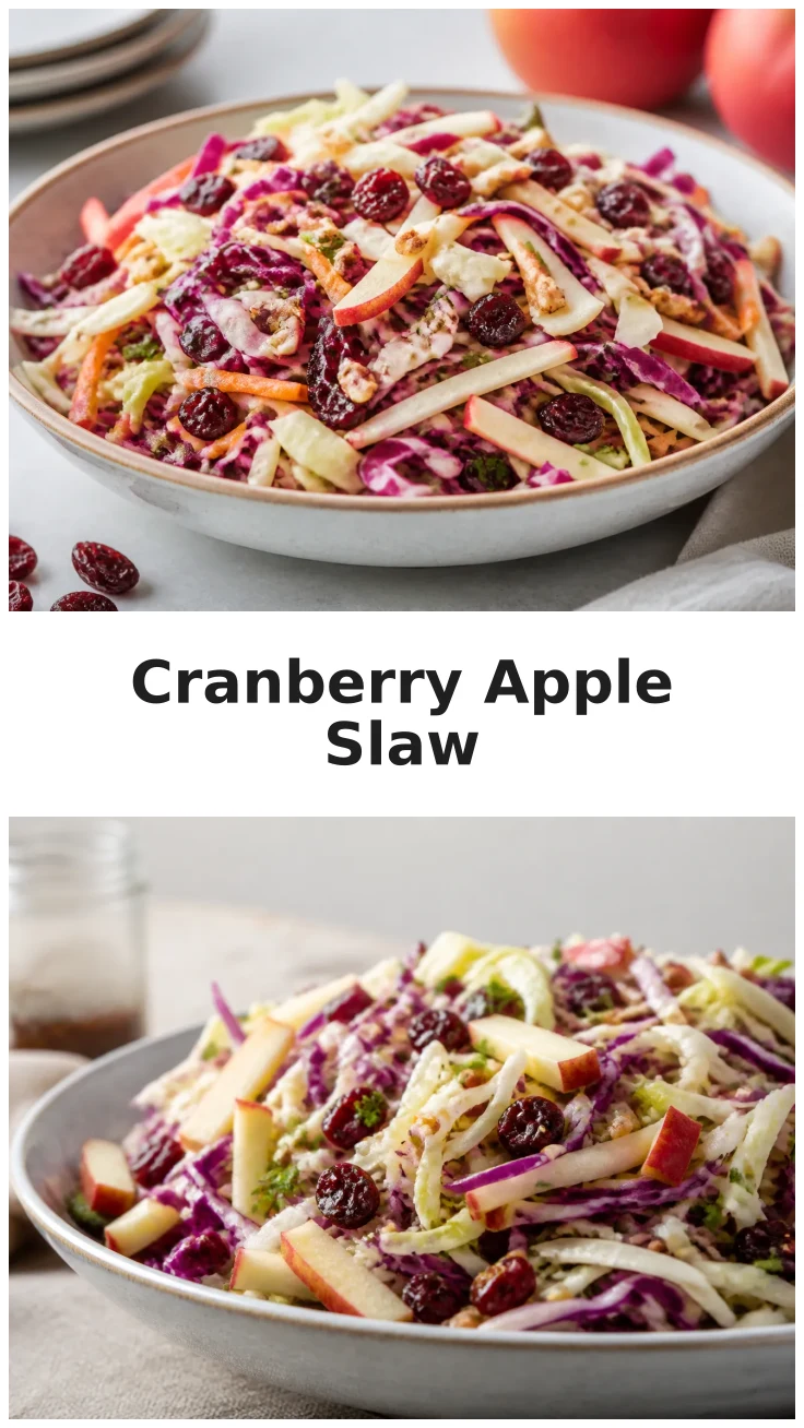 Cranberry Apple Cabbage Slaw Recipe for Fall Gatherings Cranberry Apple Cabbage Slaw Recipe for Fall Gatherings