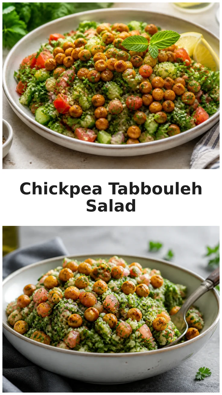 Crispy Roasted Chickpea Tabbouleh Salad Recipe Crispy Roasted Chickpea Tabbouleh Salad Recipe