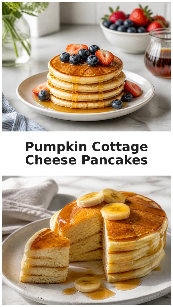 Fluffy Pumpkin Cottage Cheese Pancakes for a Cozy Breakfast Fluffy Pumpkin Cottage Cheese Pancakes for a Cozy Breakfast