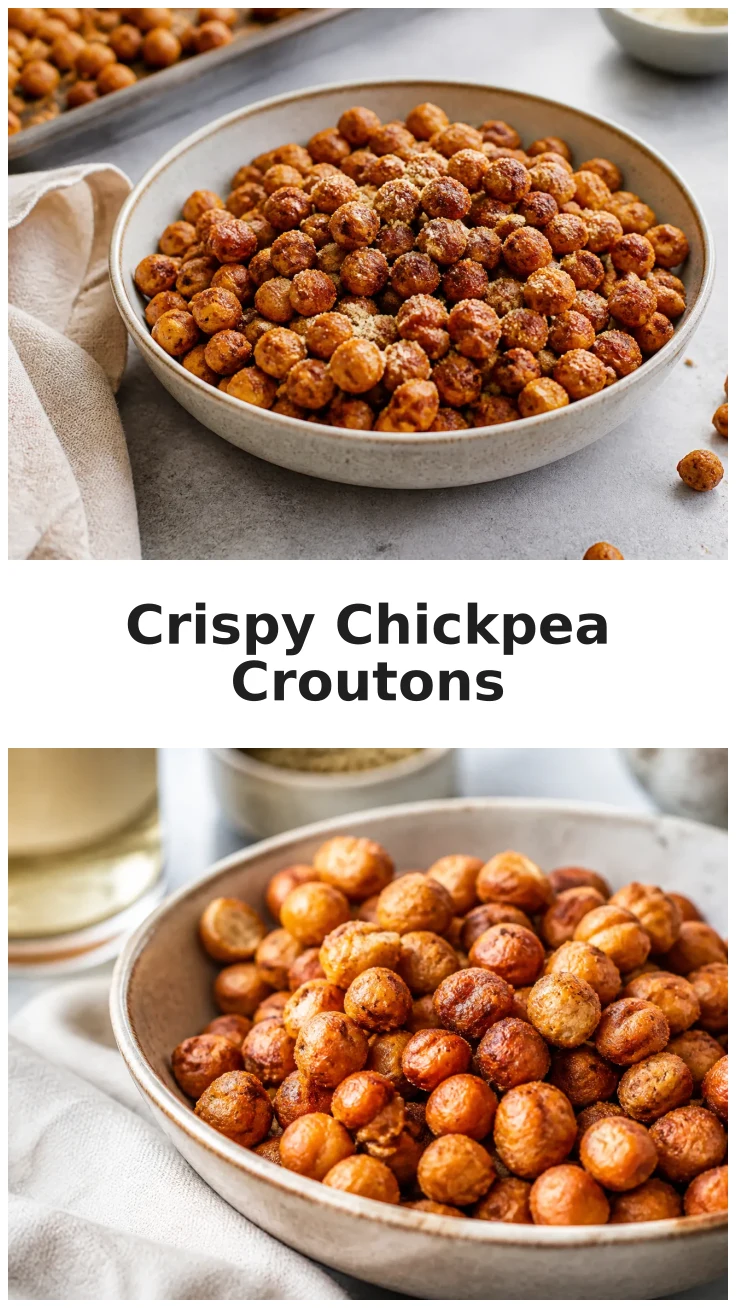 Crispy Air Fryer Chickpea Croutons for Crunchy Salads