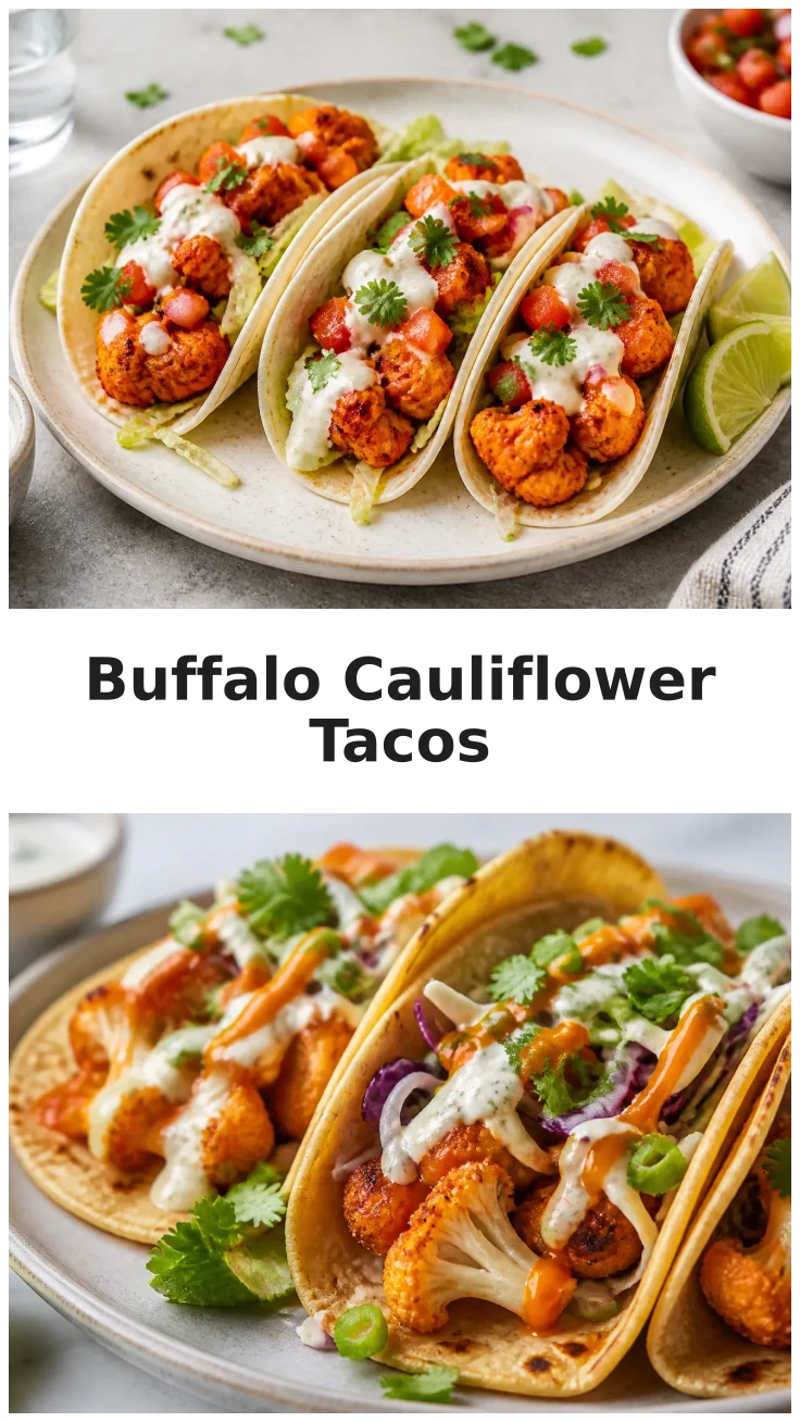 Spicy Air Fryer Buffalo Cauliflower Tacos Recipe