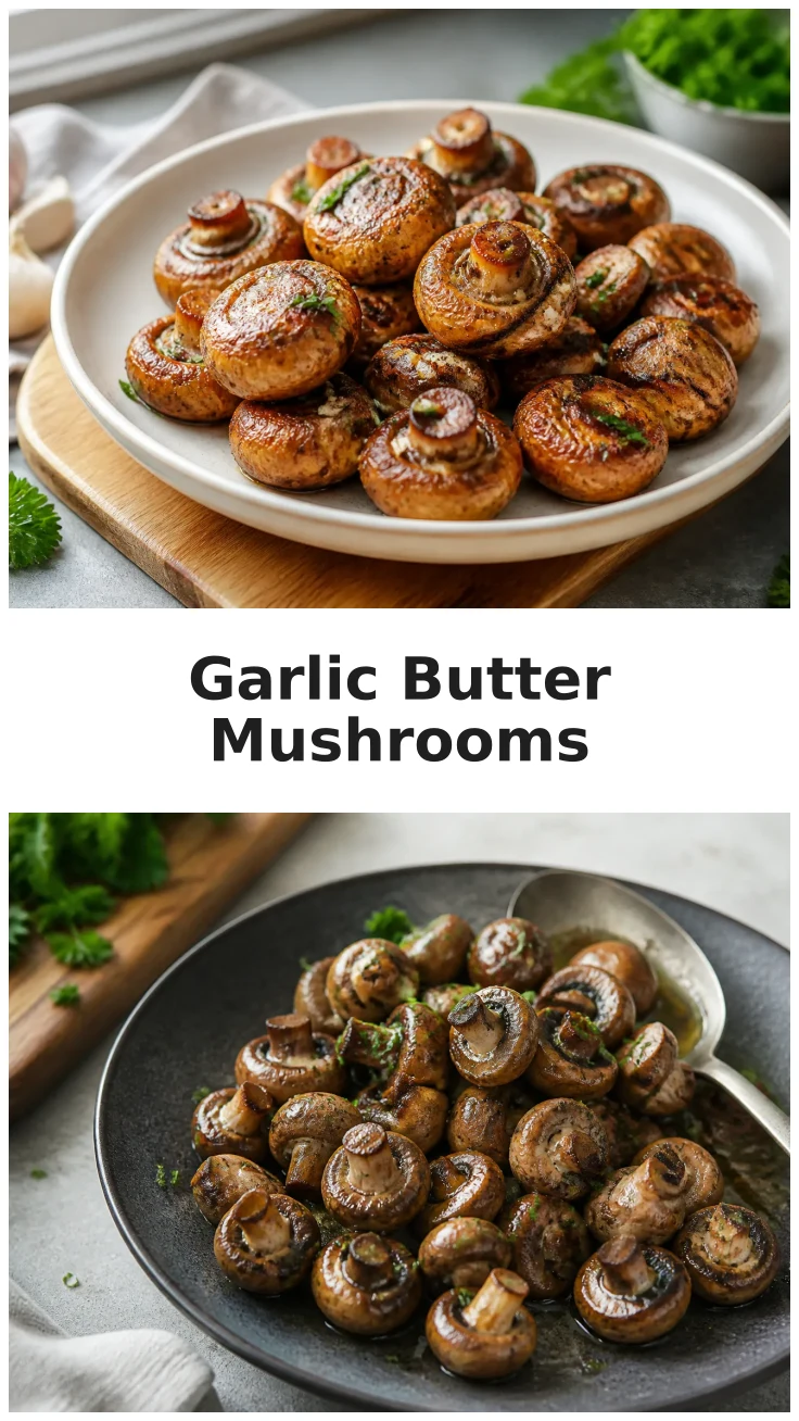 Air Fryer Garlic Butter Mushrooms Recipe for Easy Sides Air Fryer Garlic Butter Mushrooms Recipe for Easy Sides