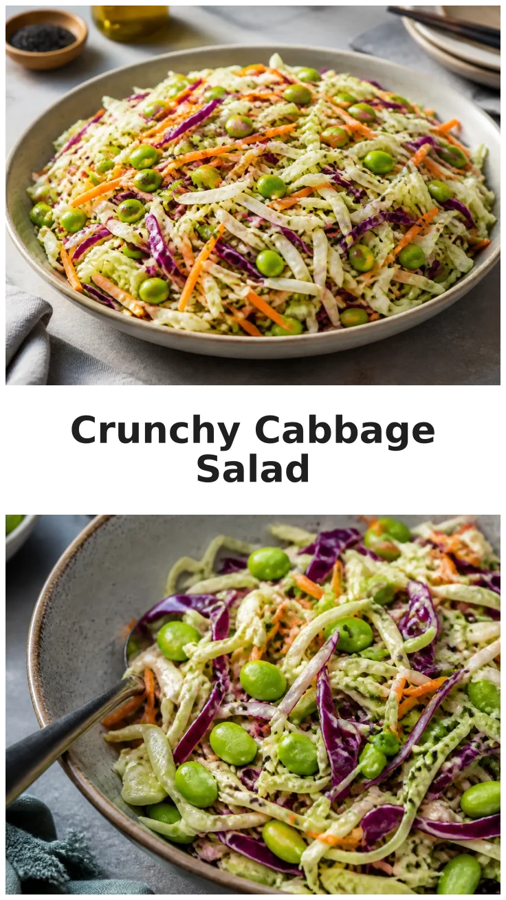 Crunchy Cabbage Edamame Salad for a Healthy Lunch