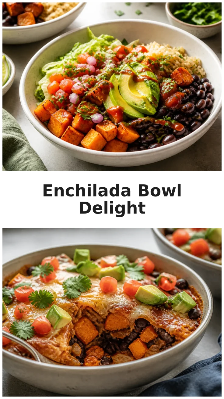 Colorful Black Bean Sweet Potato Enchilada Bowls for Dinner Colorful Black Bean Sweet Potato Enchilada Bowls for Dinner