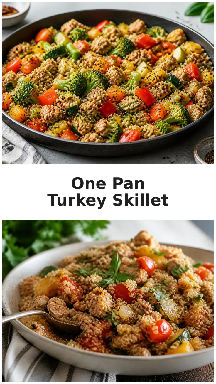 Colorful One Pan Turkey Quinoa Skillet Recipe for Healthy Eating Colorful One Pan Turkey Quinoa Skillet Recipe for Healthy Eating