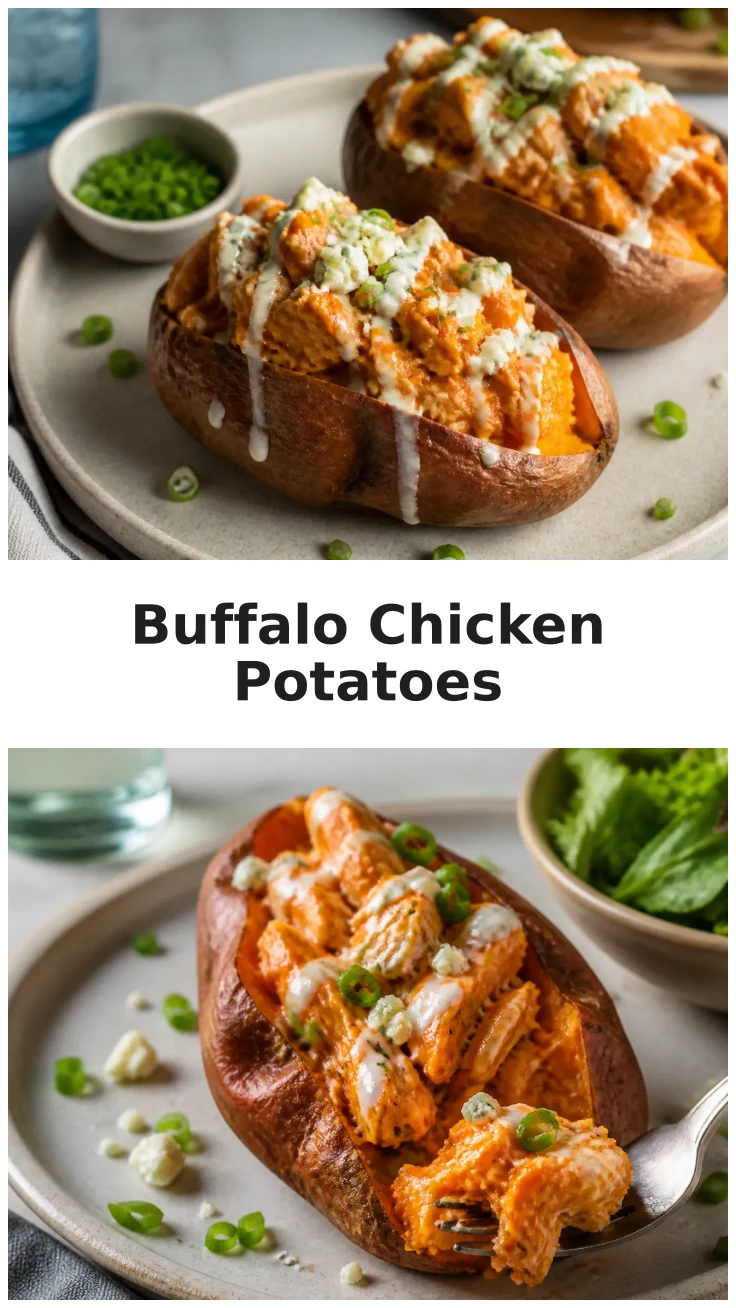 Buffalo Chicken Stuffed Sweet Potatoes Recipe for a Spicy Dinner Buffalo Chicken Stuffed Sweet Potatoes Recipe for a Spicy Dinner